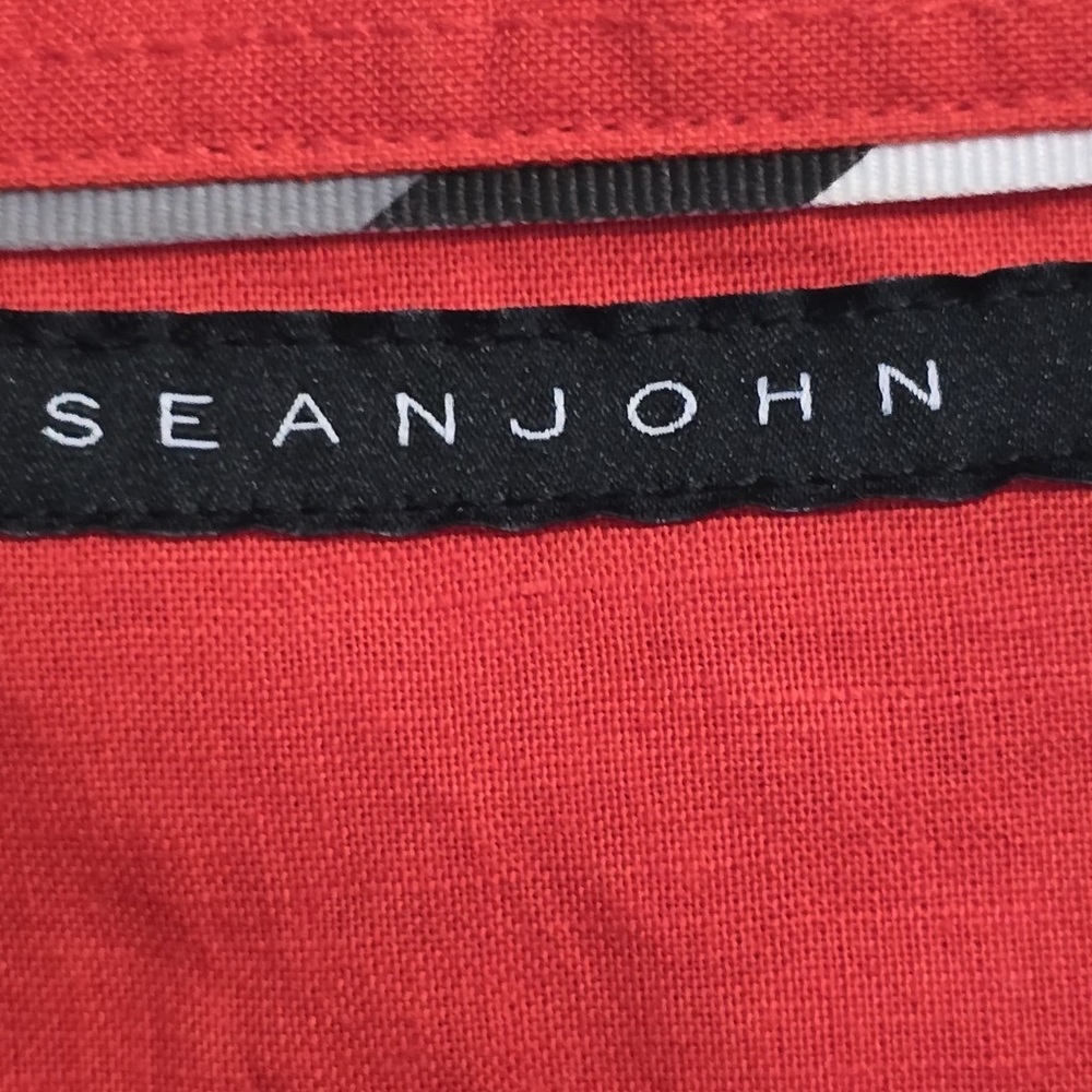 Sean John Red Casual Button Down Shirt - Picture 9 of 11
